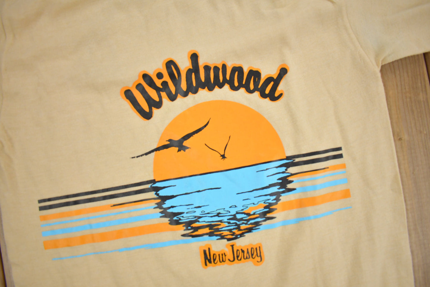 Vintage 1970s Wildwood New Jersey Youth Souvenir T Shirt / Streetwear / Made In USA / Vacation Tee / Travel T Shirt / Single Stitch