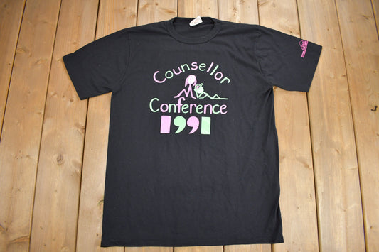 Vintage 1991 OACC Counsellor Conference Graphic T Shirt / Vintage T Shirt / Streetwear / Graphic Tee / Single Stitch / Made In Canada