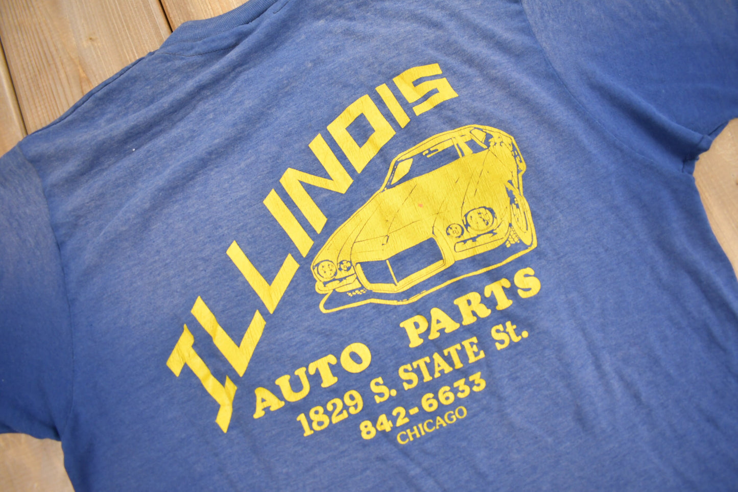 Vintage 1970s "Body Parts" Illinois Auto Parts Graphic T Shirt / Vintage T Shirt / True Vintage / Single Stitch / Made In USA