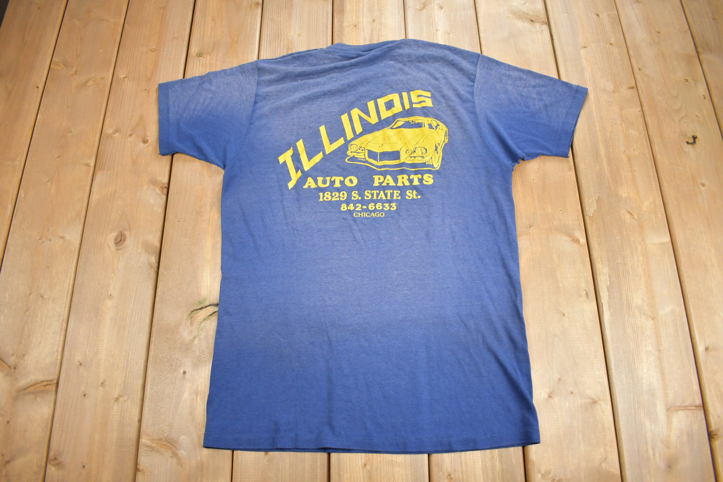 Vintage 1970s "Body Parts" Illinois Auto Parts Graphic T Shirt / Vintage T Shirt / True Vintage / Single Stitch / Made In USA