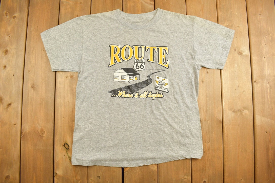 Vintage 1990s Route 66 Tourist Souvenir T Shirt / Streetwear / Made In USA / Vacation Tee / Travel T Shirt / Americana / American Vintage