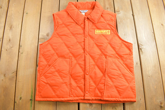 Vintage 1980s Garst Seed Company Puffer Vest / Work Vest / Vintage Bubble Jacket / Winter / Streetwear / Made In USA / Puffer Vest /