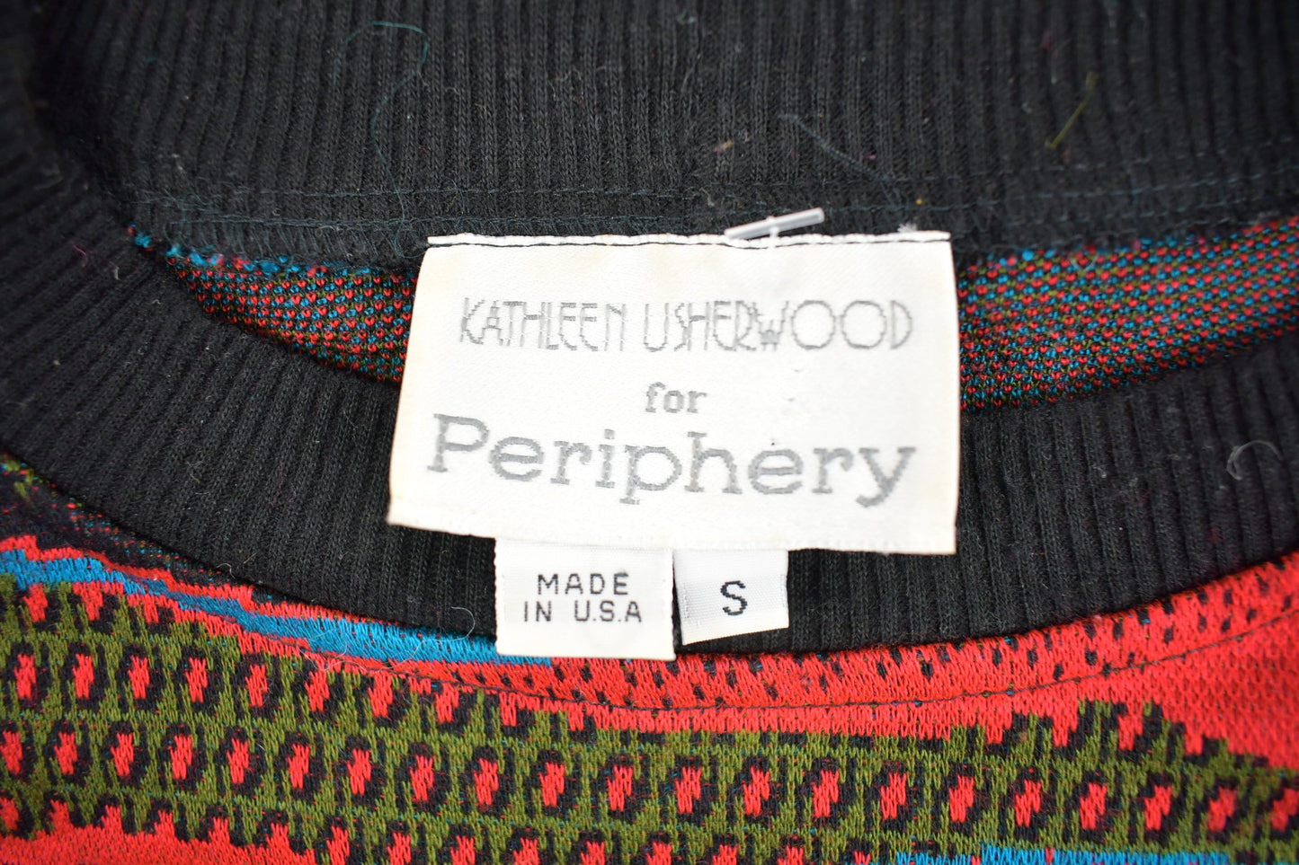 Vintage 1990s 3D Coloured Cable Knit Women's Sweater / Kathleen Usherwood For Periphery  / Made In USA