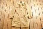 Vintage 1960s Beige Button Up Wool Overcoat