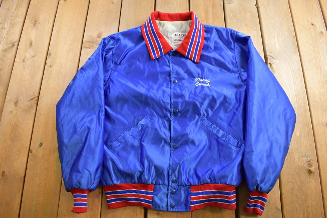 Vintage 1990s Wrestling Jennings County Satin Bomber Jacket / Athleisure / Streetwear / Athletic Sportswear / Satin Bomber / DeLong Jacket /