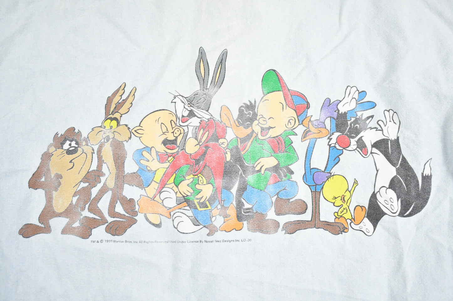 Vintage 1993 Looney Tunes Button Up Shirt / 90s Cartoon Character / Acme Clothing / Streetwear / Warner Bros / Bugs / Tweety / Sylvester