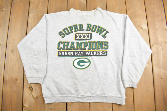 Vintage 1997 Green Bay Packers NFL Graphic Crewneck / 90s Crewneck / Vintage Super Bowl Sweater / Football Sweatshirt / Superbowl Champions