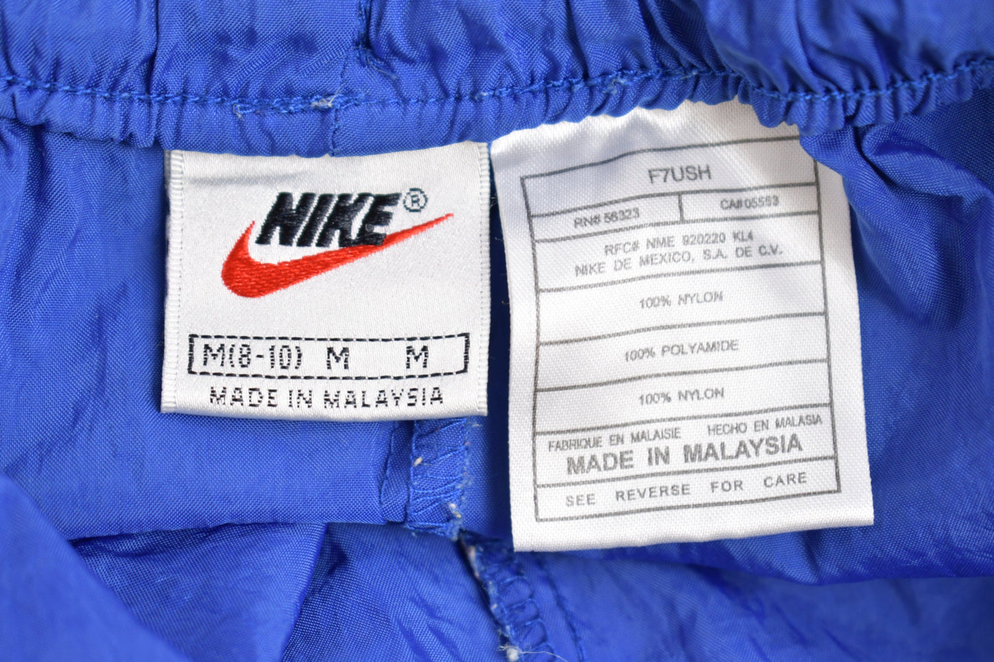 Vintage 1990s Nike Mini Swoosh Track Pants Size Medium / Nike Jogger Pants / Streetwear / 90s Track Pants / Trackpants / Blue