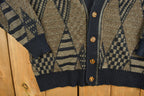 Vintage 1990s London Fog V Neck Button Up Knitted Sweater