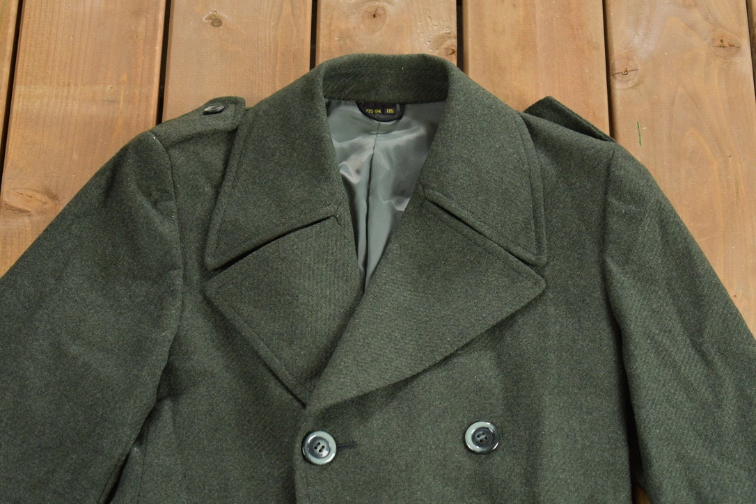 Vintage 1950s Wool Trench Coat