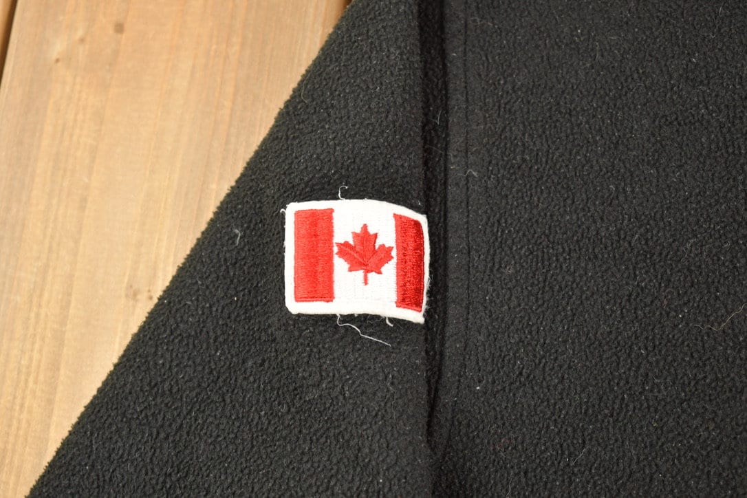 Vintage 1998 Roots Olympics Fleece Quarter Zip Sweater / Nagano / Outdoorsman / Canadian / Streetwear / Hiking / Fleece Zip up