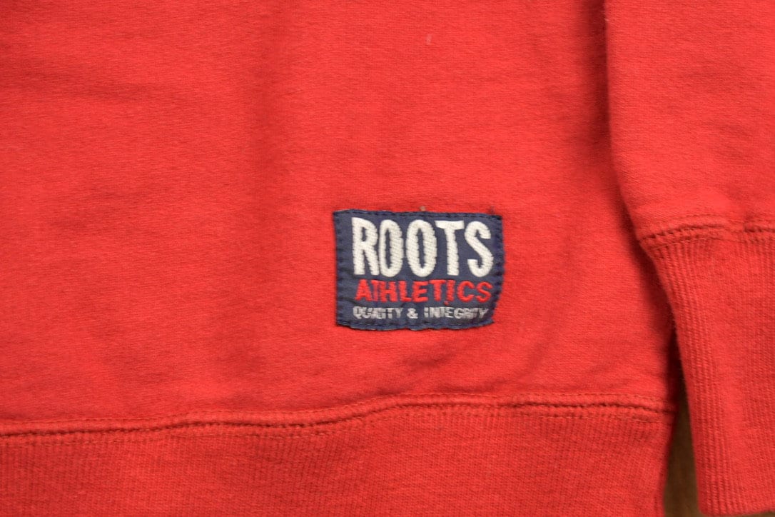 Vintage 1990s Roots Canada Crewneck Sweatshirt / 90s Crewneck / Made In Canada / Streetwear / Embroidered / IBM