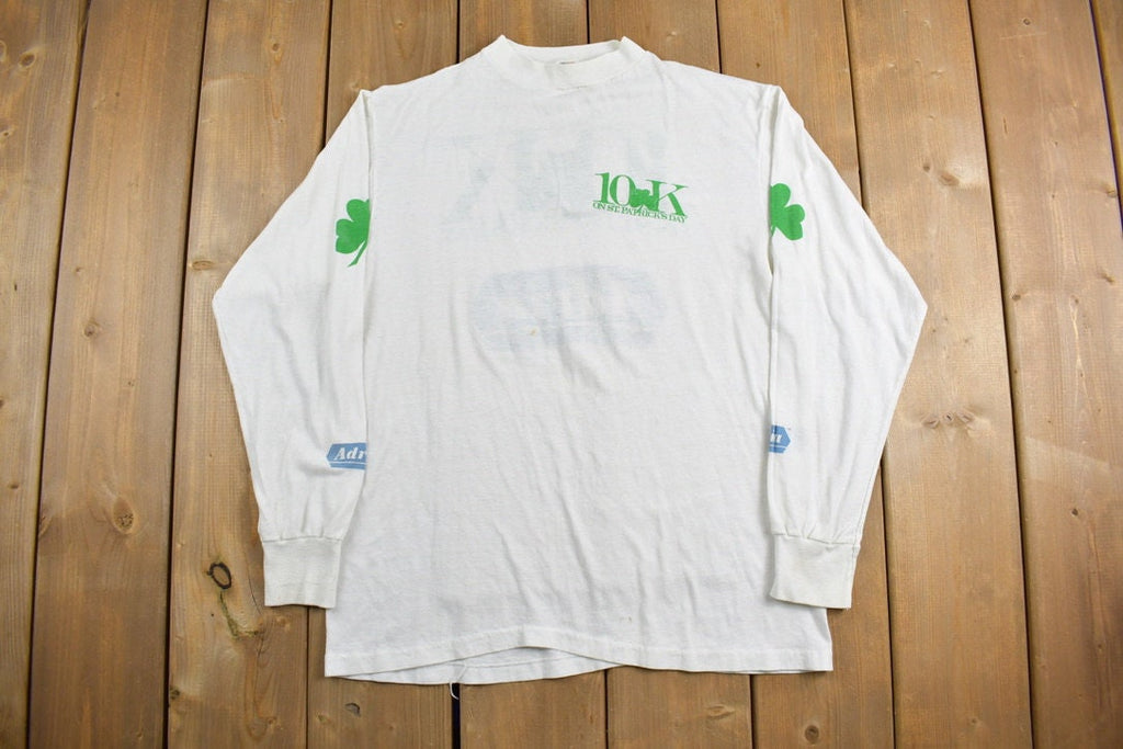 Vintage 1990s 10K On St Patricks Day Long Sleeve Graphic T-Shirt