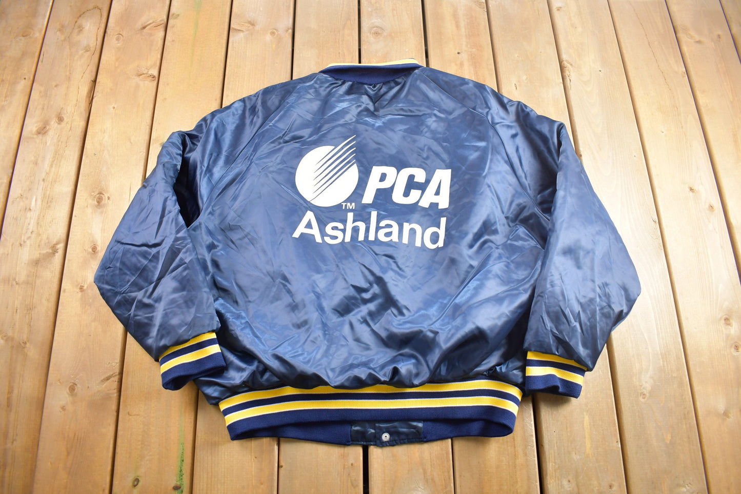 Vintage 1980s PCA Ashland Satin Jacket / Snap Button / Streetwear / Souvenir Jacket / Made In USA / Work Jacket / Aristo Jac