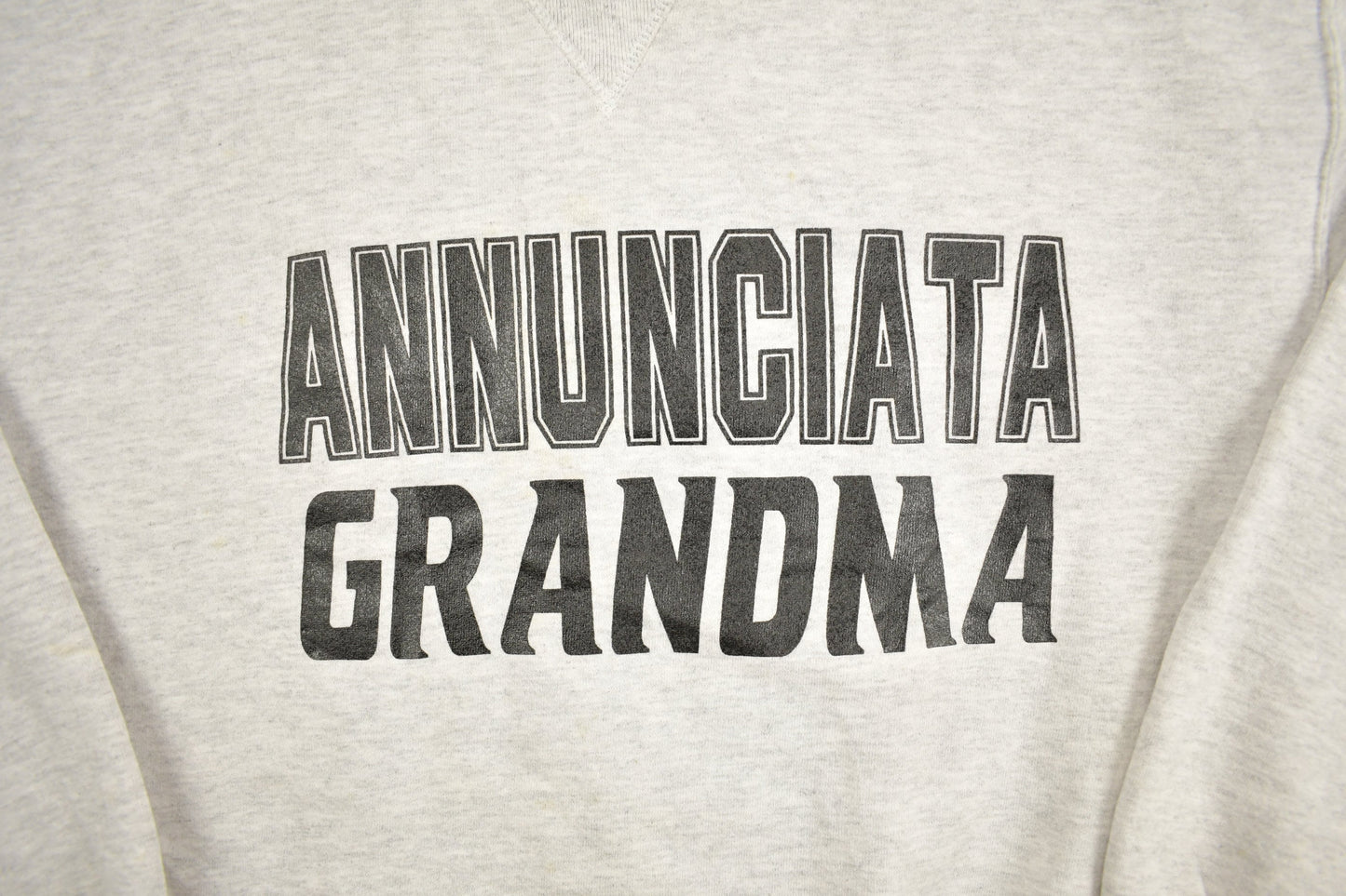 Vintage 1990s Russel Athletic Annunciata Grandma Sweatshirt / Graphic / Sportswear / Americana / Collegiate