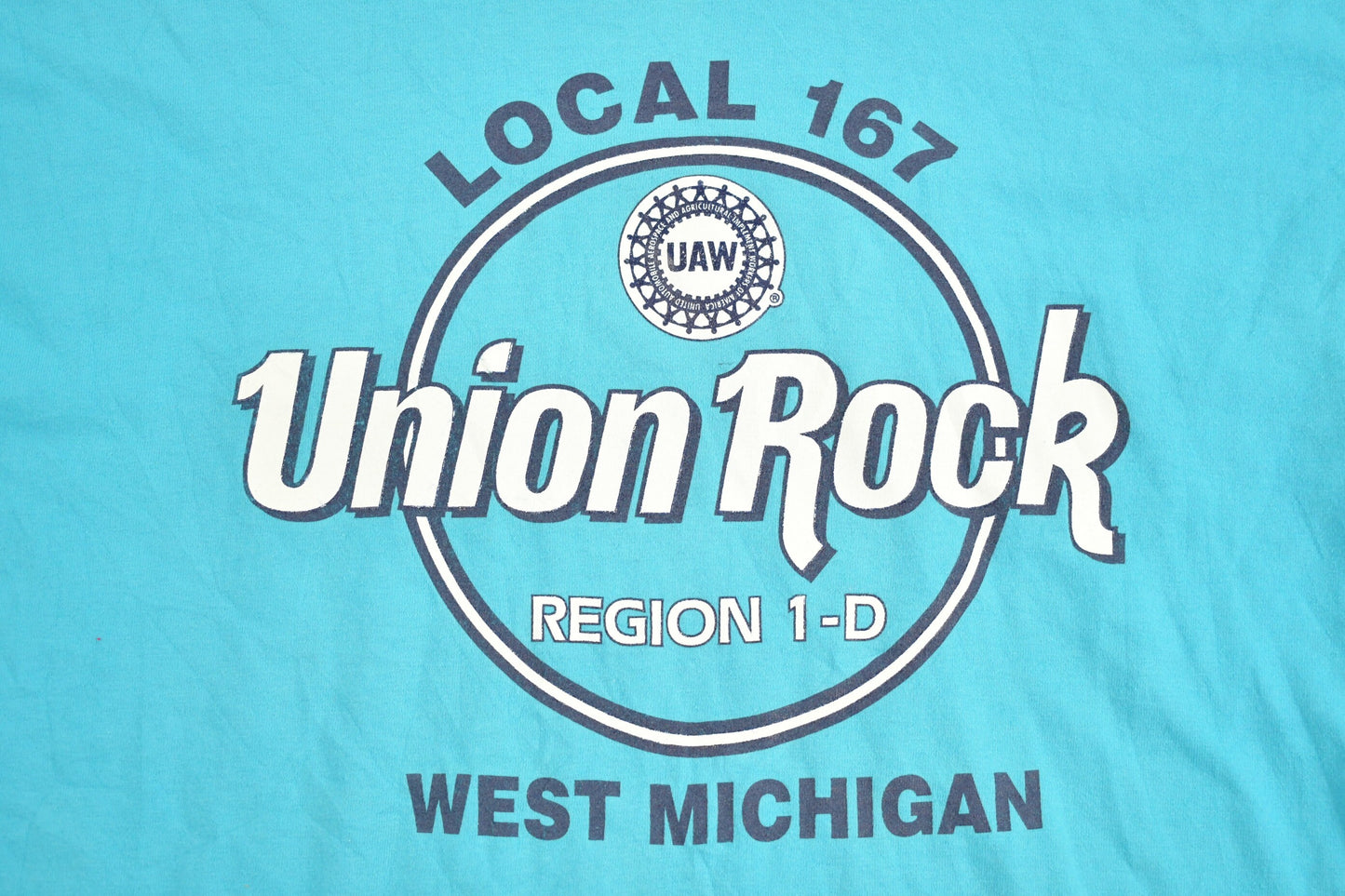 Vintage 1990s Union Rock West Michigan Graphic T-Shirt / Streetwear / Retro Style / Single Stitch / Made In USA / 90s Graphic Tee / Parody