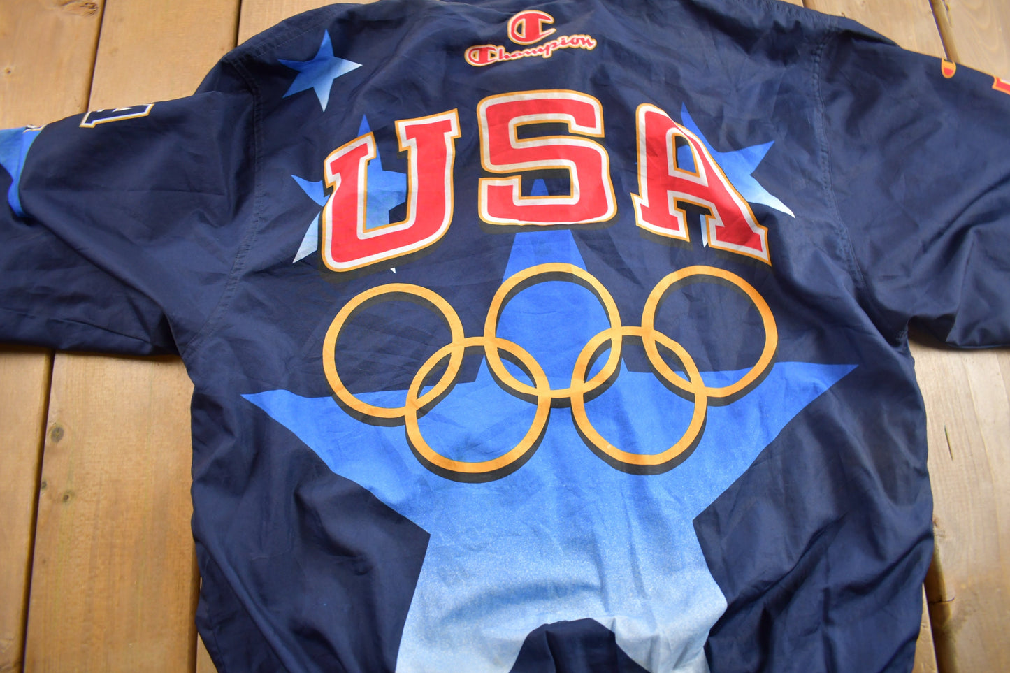 Vintage 1996 Atlanta Olympics Team USA Champion Windbreaker / Sportswear / All Over Print / Vintage Champion / Olympic Jacket