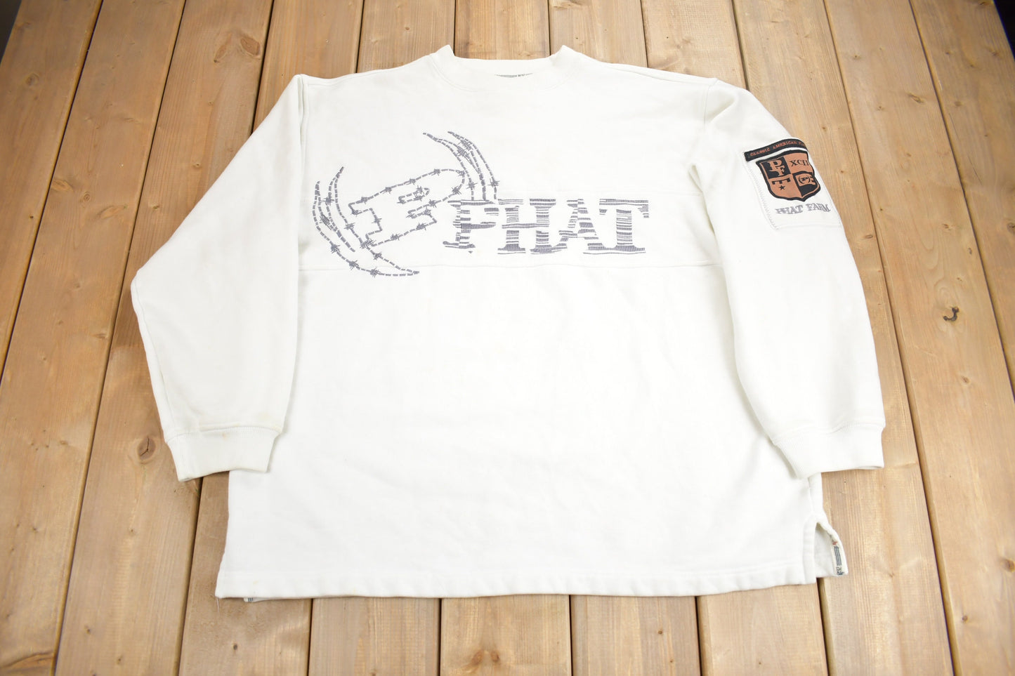 Vintage Y2K Phat Farm Embroidered Crewneck Sweatshirt / 90s Crewneck / Streetwear / Size XL