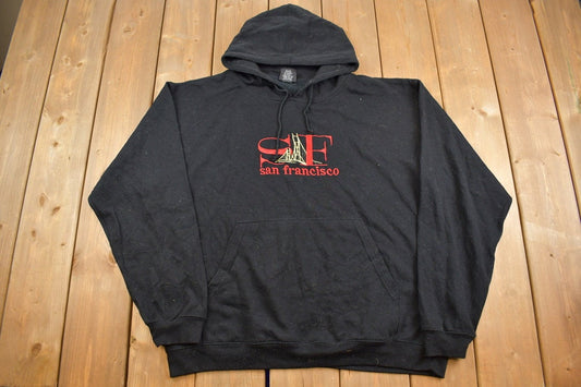 Vintage 1990s San Francisco Hoodie Sweatshirt / 90s Crewneck / Souvenir Sweater / Streetwear / Travel And Vacation / SF / Golden Gate Bridge