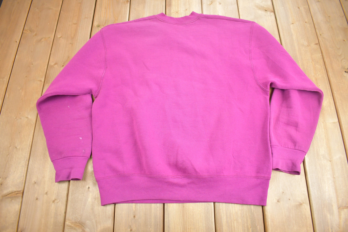 Vintage 1990s BVD Blank Pink Crewneck Sweatshirt / 90s Crewneck / Made In USA / Streetwear / 90s Blank