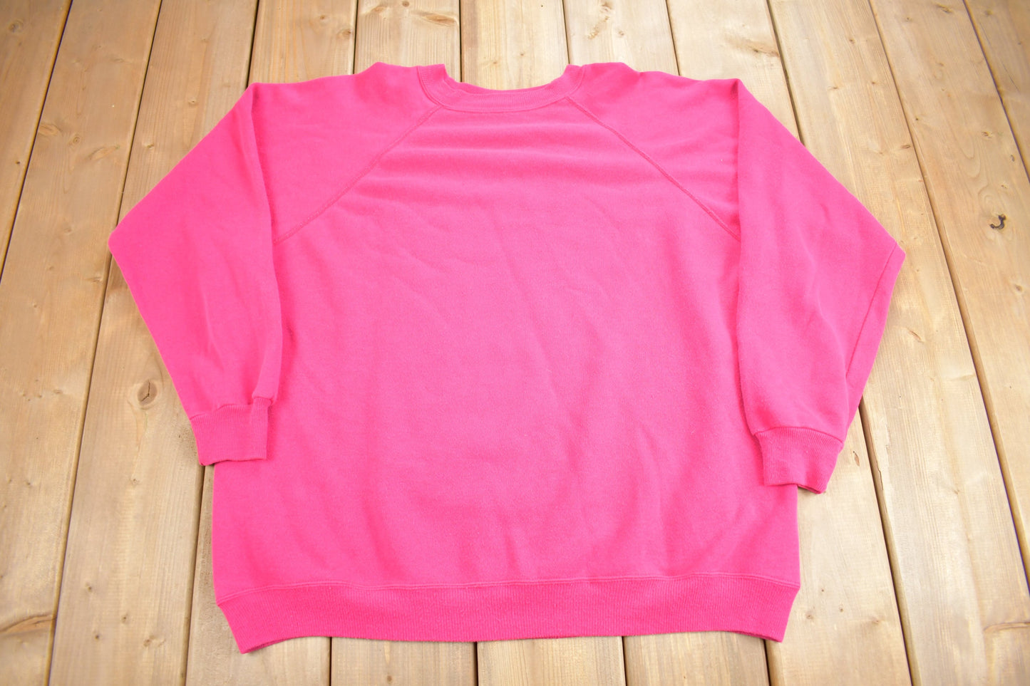 Vintage 1990s Pink Blank Hanes Herway Crewneck Sweatshirt / 90s Crewneck / Women's / Essential / Streetwear / 90s Blank