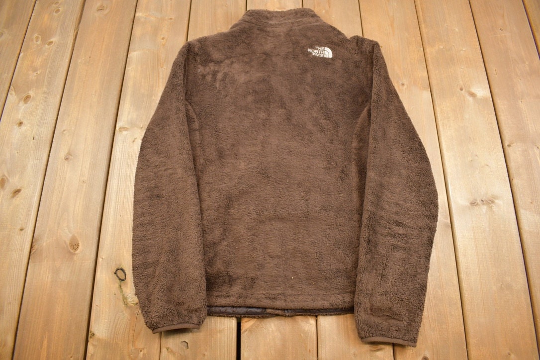 Vintage 1990s The North Face Brown Fleece Sweater / Outdoorsman / 90s Sweater / Streetwear / Hiking / Fleece Zip up / Full Zip /