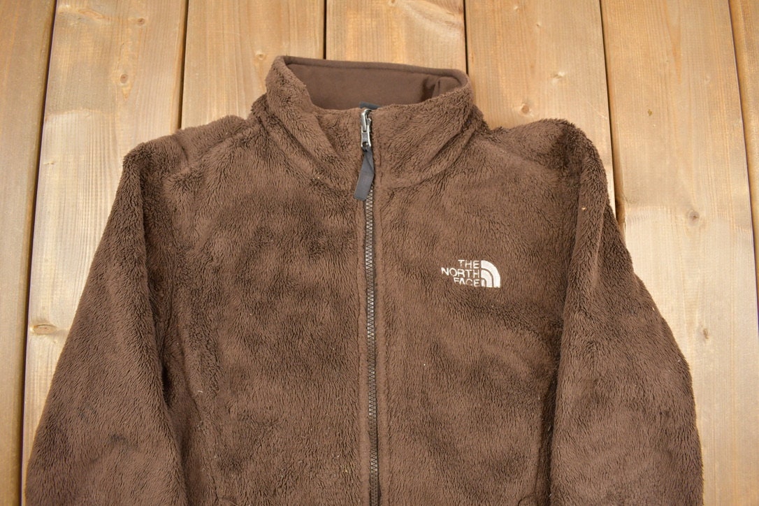 Vintage 1990s The North Face Brown Fleece Sweater / Outdoorsman / 90s Sweater / Streetwear / Hiking / Fleece Zip up / Full Zip /