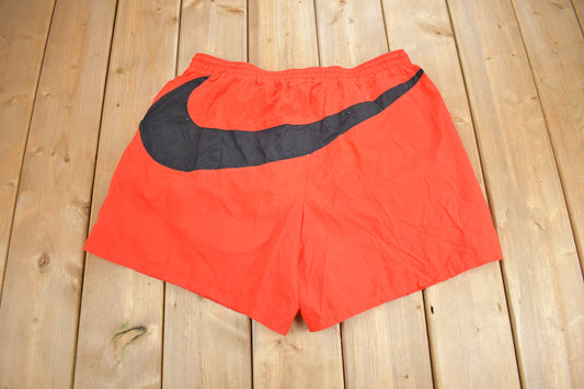 Vintage 1990s Nike Swimming Shorts Size XL / Bathing Suit / Nike Swim Shorts / American Vintage / Streetwear / Big Swoosh