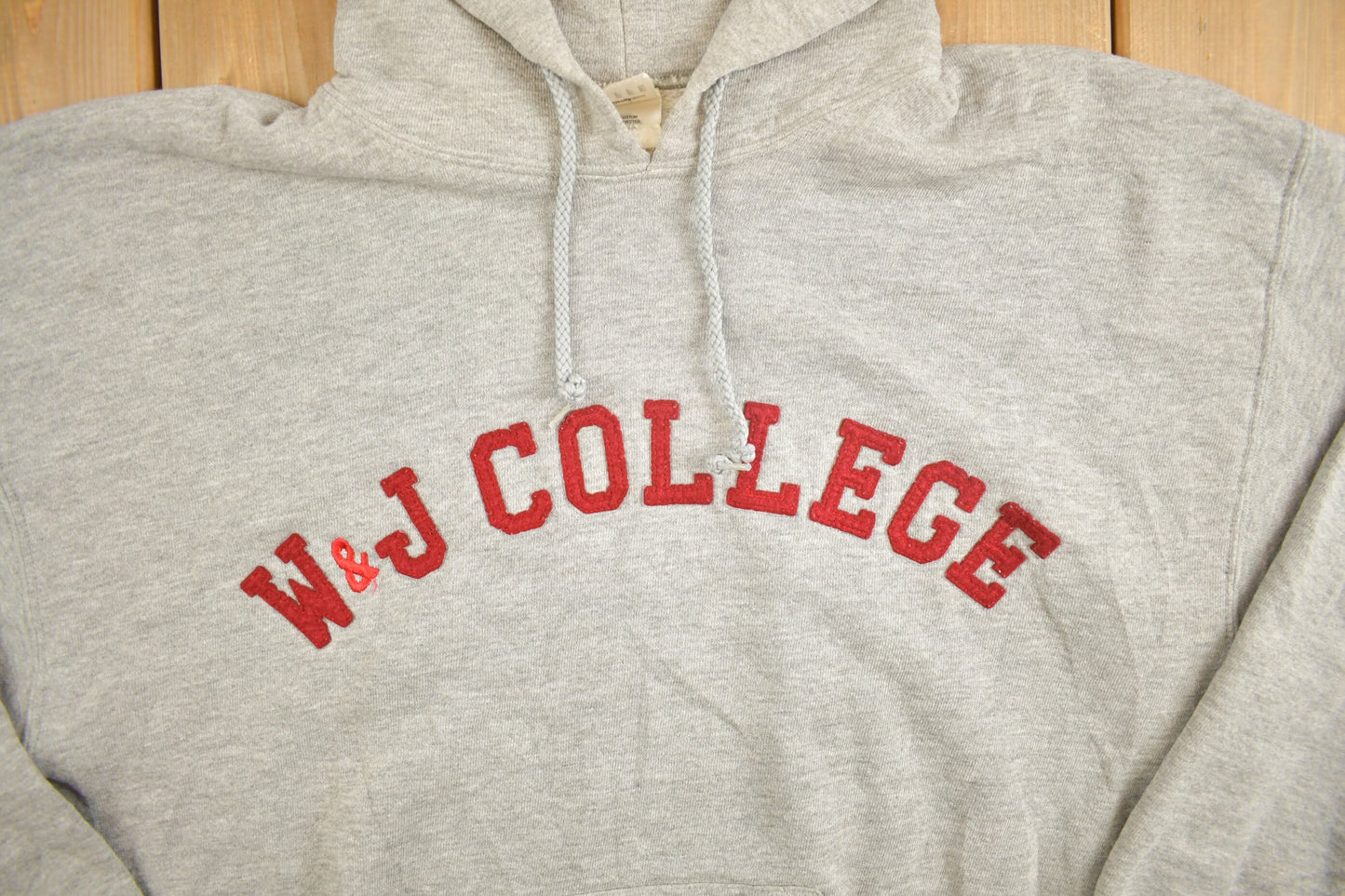 Vintage 1990s W & J Collegiate Hoodie / Spell Out / NCAA Sweatshirt / Sportswear / Americana / College Hoodie