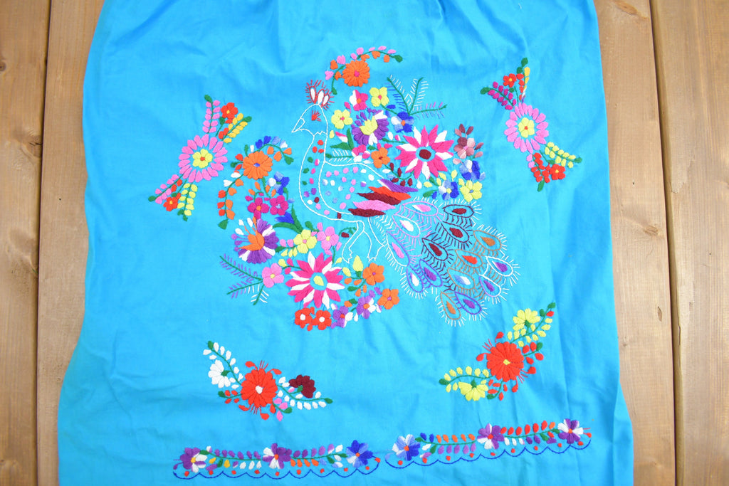 Vintage 1960s Hand Embroidered Mexican Dress