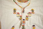 Vintage 1960s Embroidered Mexican Sun Dress Shirt