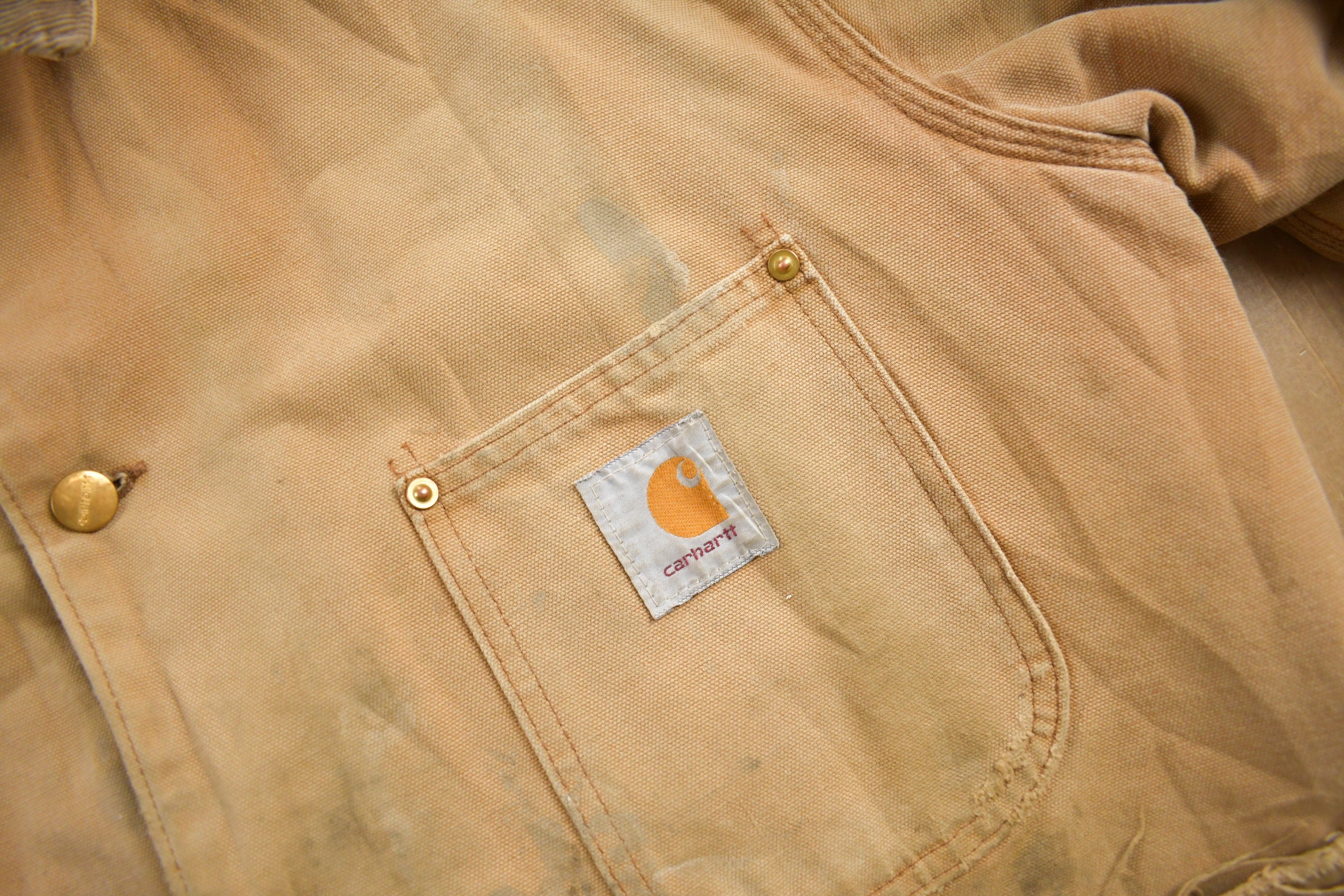 Vintage 1980s Carhartt Blanket Lined Chore Coat