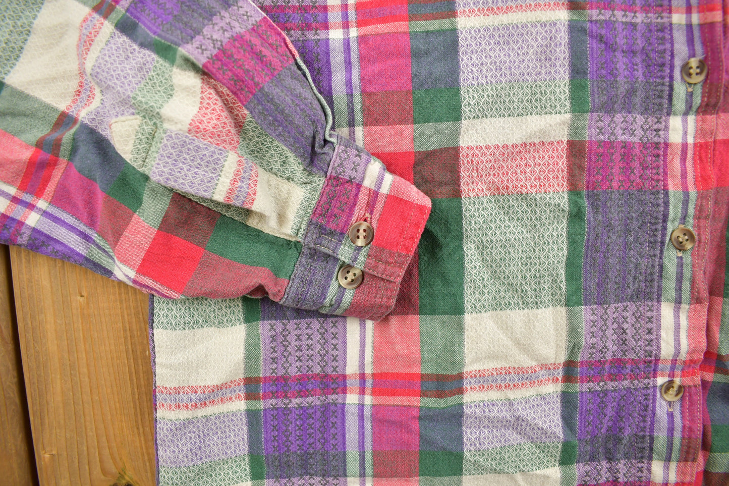 Vintage 1990s Cabin Creek Plaid Button Up Flannel