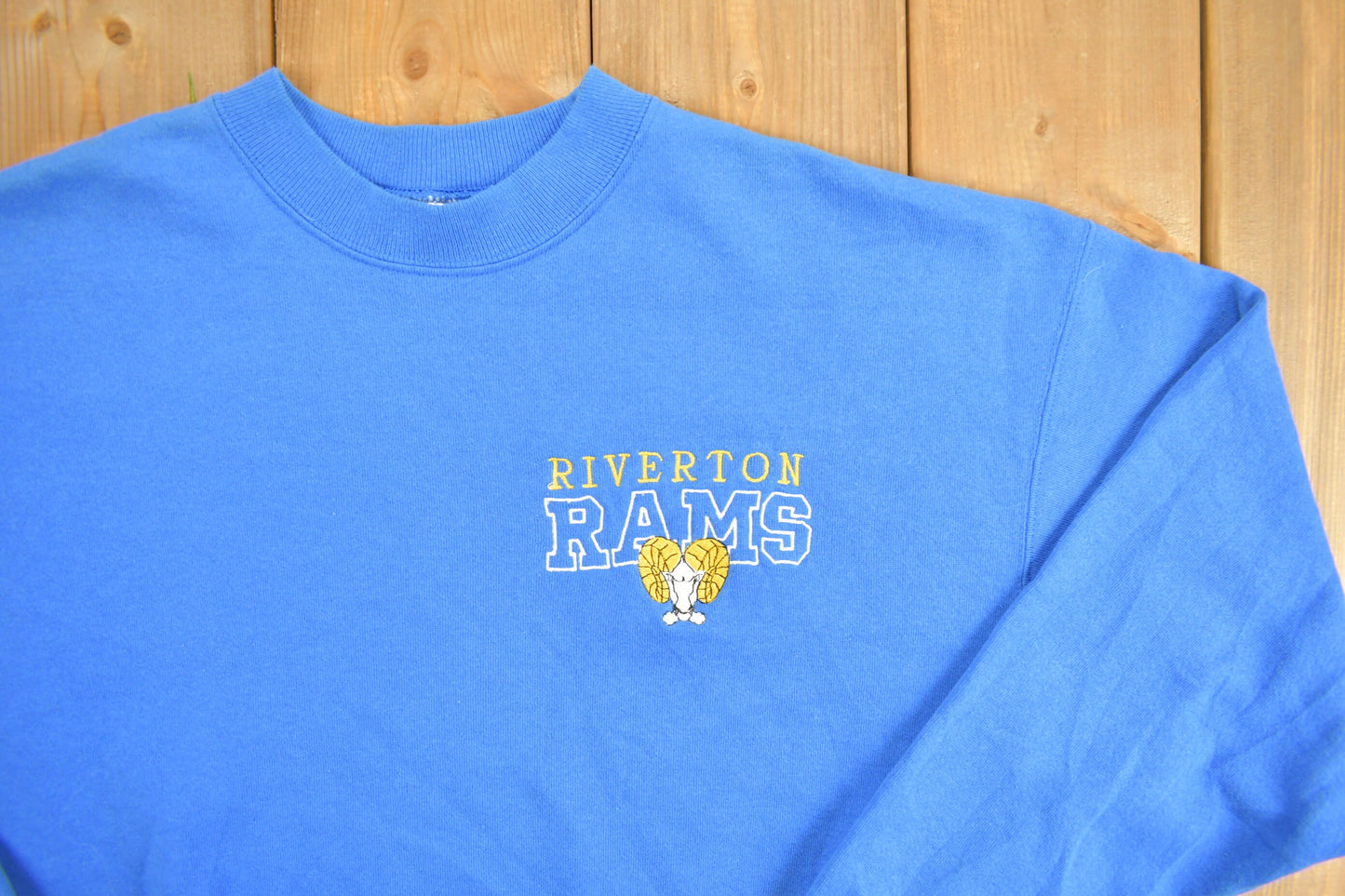 Vintage 1990s Riverton Rams Collegiate Crewneck