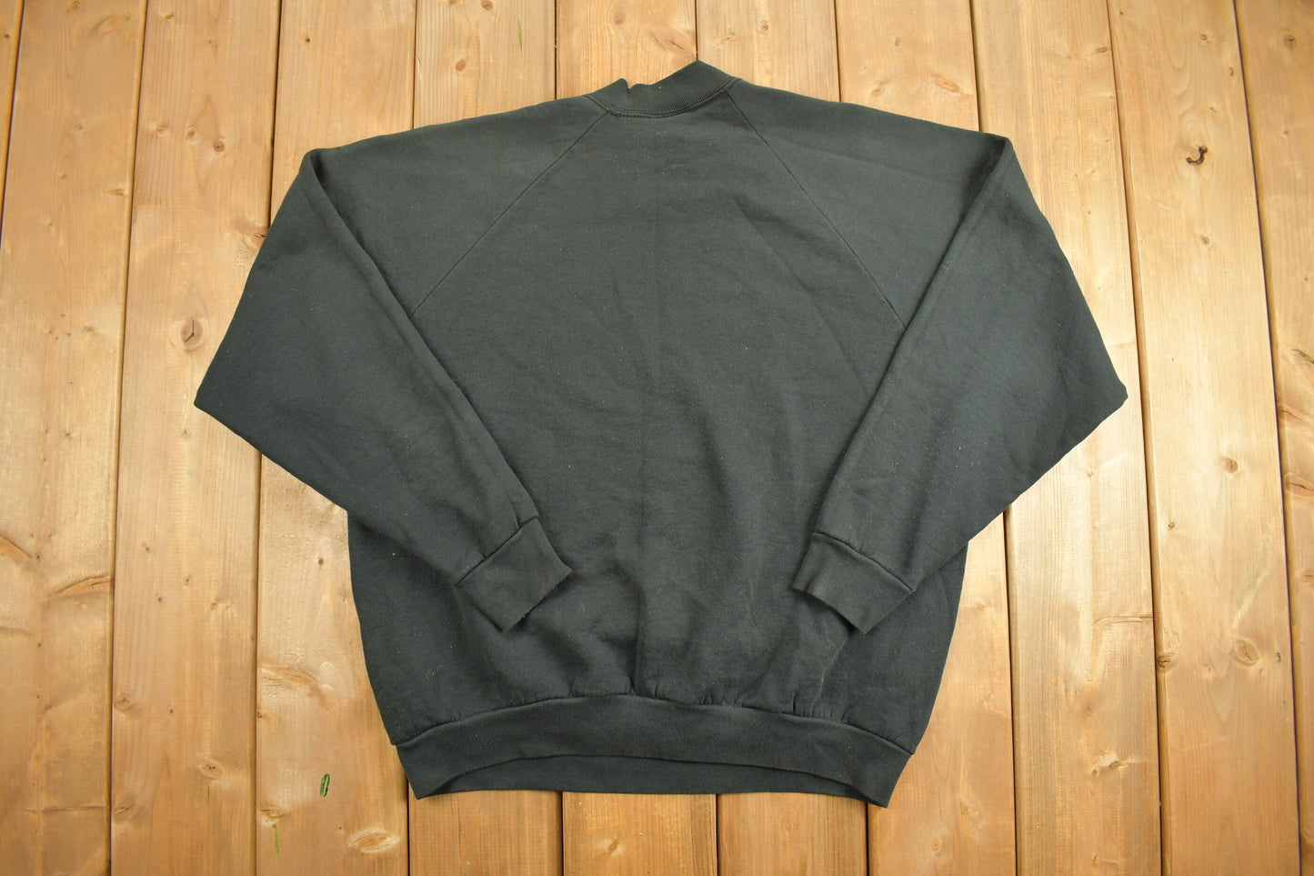 Vintage 1990s Black Blank Crewneck Sweatshirt