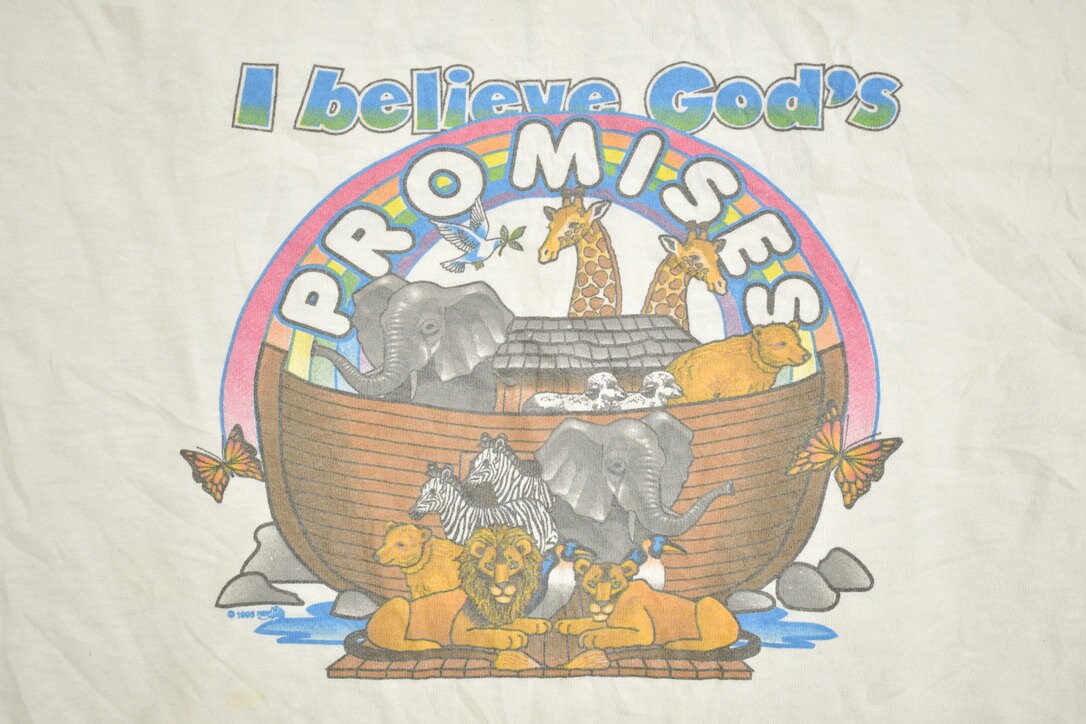 Vintage 1995 I Believe In God's Promises Graphic T-Shirt