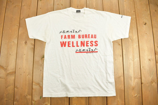 Vintage 1990s Farm Bureau Wellness Graphic T-Shirt