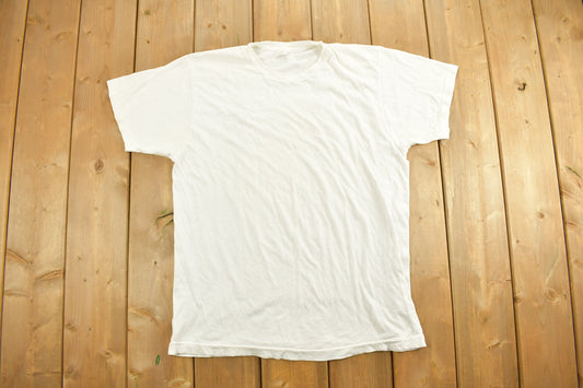 Vintage 1990s Fruit Of The Loom Blank White T Shirt