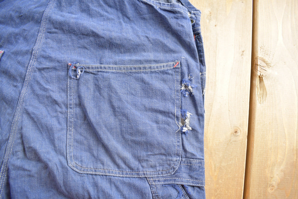 Vintage 1970s Big B Brotherhood Denim Overalls Size 42 x 30
