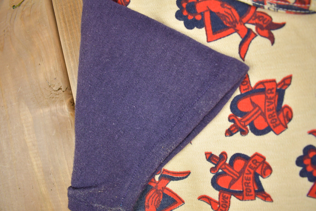 Vintage 1960s Love & Hearts Graphic T Shirt