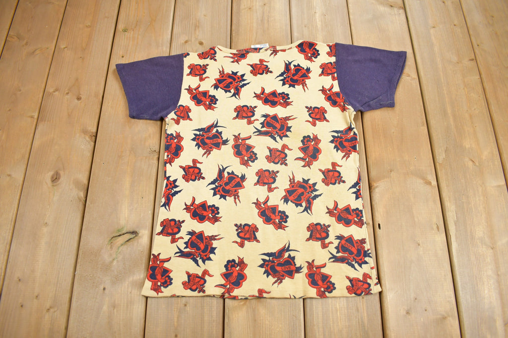 Vintage 1960s Love & Hearts Graphic T Shirt