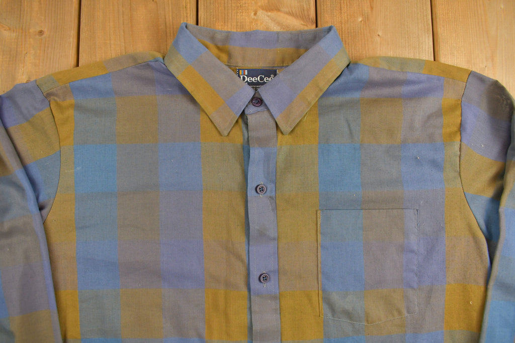 Vintage 1970s DeeCee Plaid Button-Up Shirt