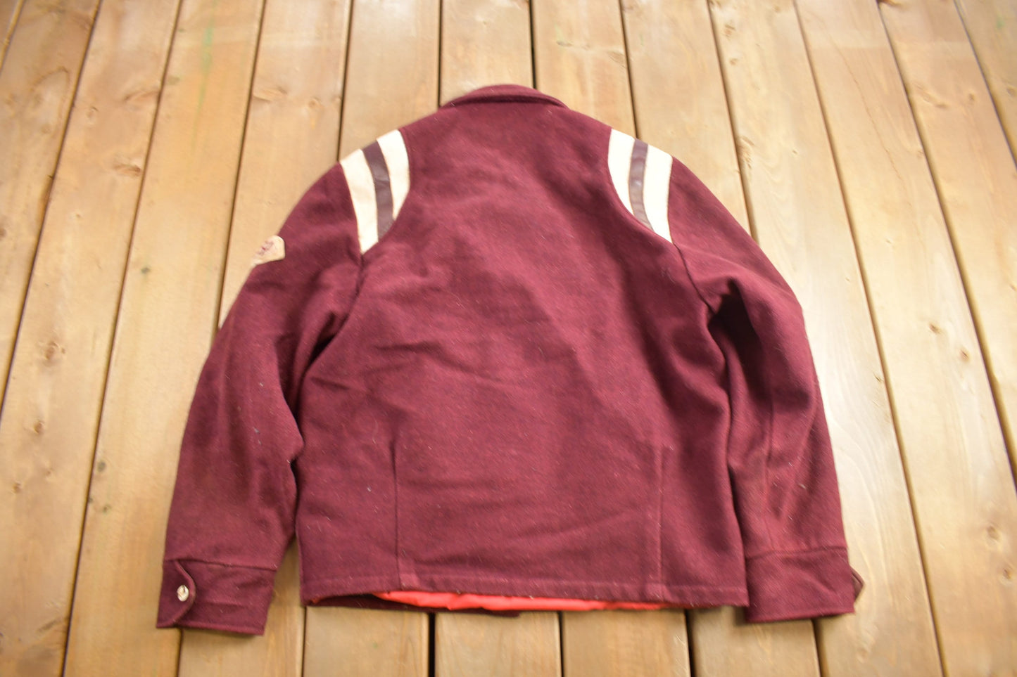 Vintage 1983 Midget O'leary Maroons PEIC Champs Varsity Jacket / Wool Coat / Embroidered / Vintage Varsity Jacket / Made In Canada