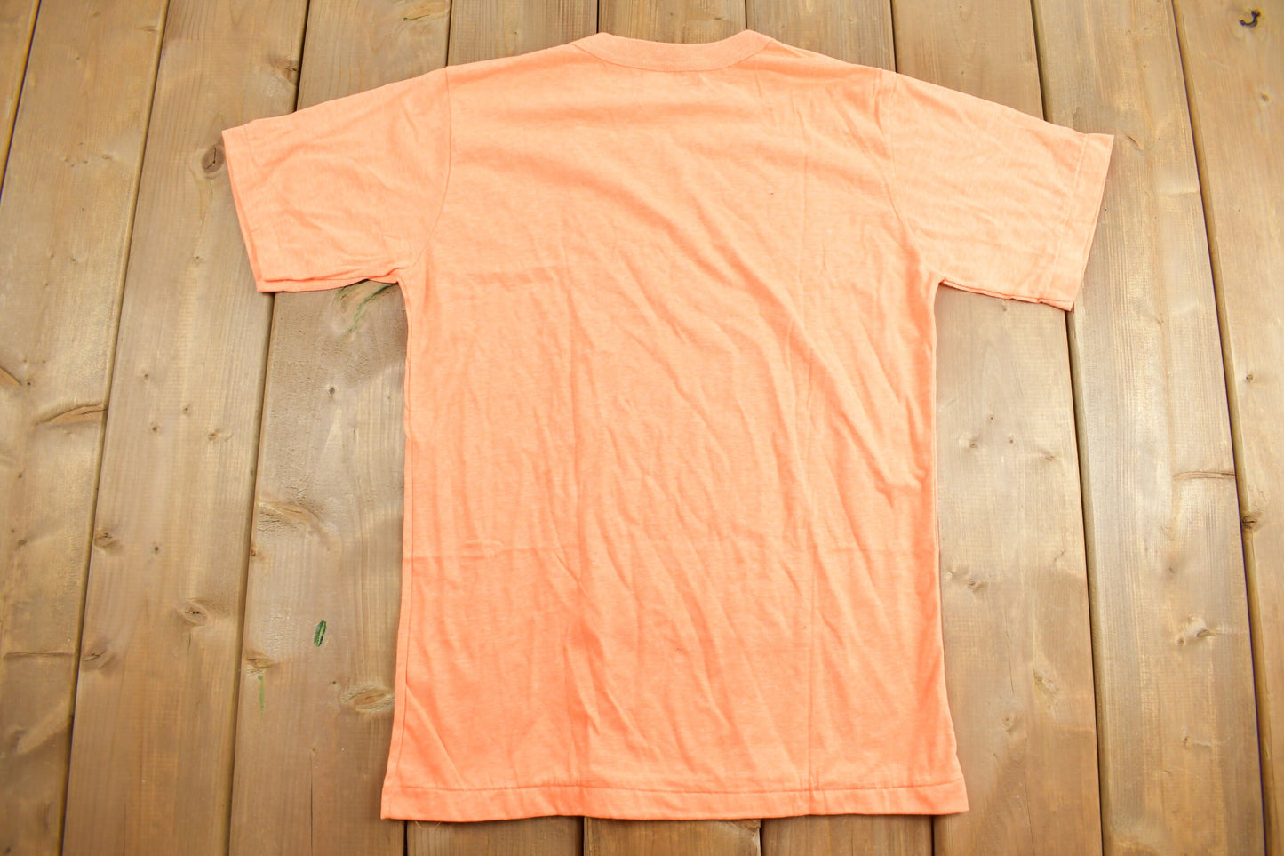 Vintage 1990s Blank Orange T-Shirt / Single Stitch / Made In Canada / Essentials / Streetwear / Retro Style / 90s Basics