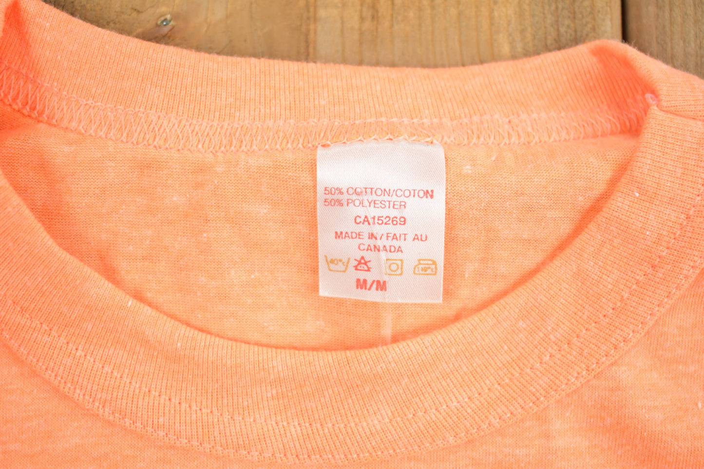 Vintage 1990s Blank Orange T-Shirt / Single Stitch / Made In Canada / Essentials / Streetwear / Retro Style / 90s Basics