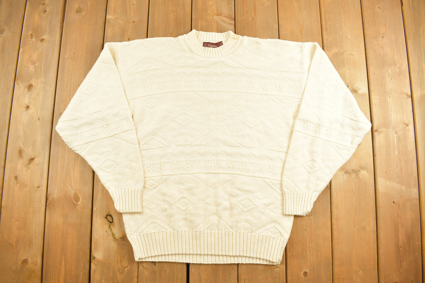 Vintage 1990s CC.Hughes 3D Knit Sweater / Vintage Sweatshirt / Abstract Patterns /  Streetwear /Basic / Essentials