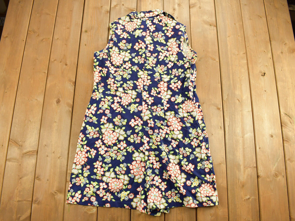 Vintage 1960s Floral Sleeveless Dress