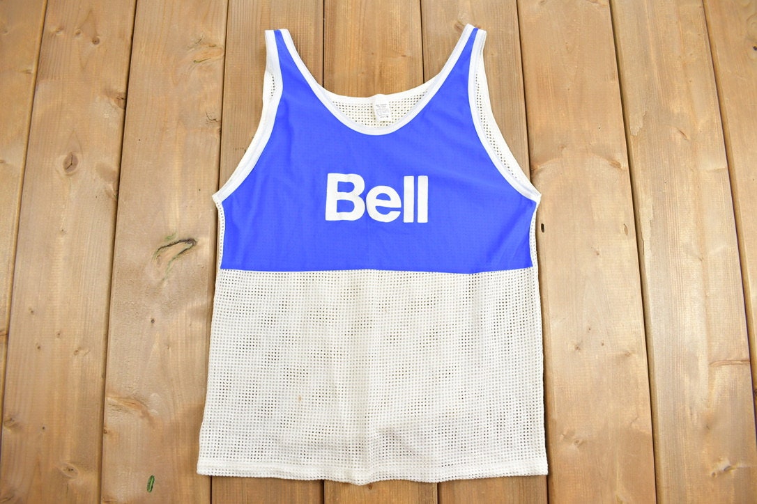 Vintage 1990s Bell Mesh Basketball Jersey Tank Top / Streetwear / Retro Style / Made In USA / 90s Tank Top / Bell Tank Top / Size Small