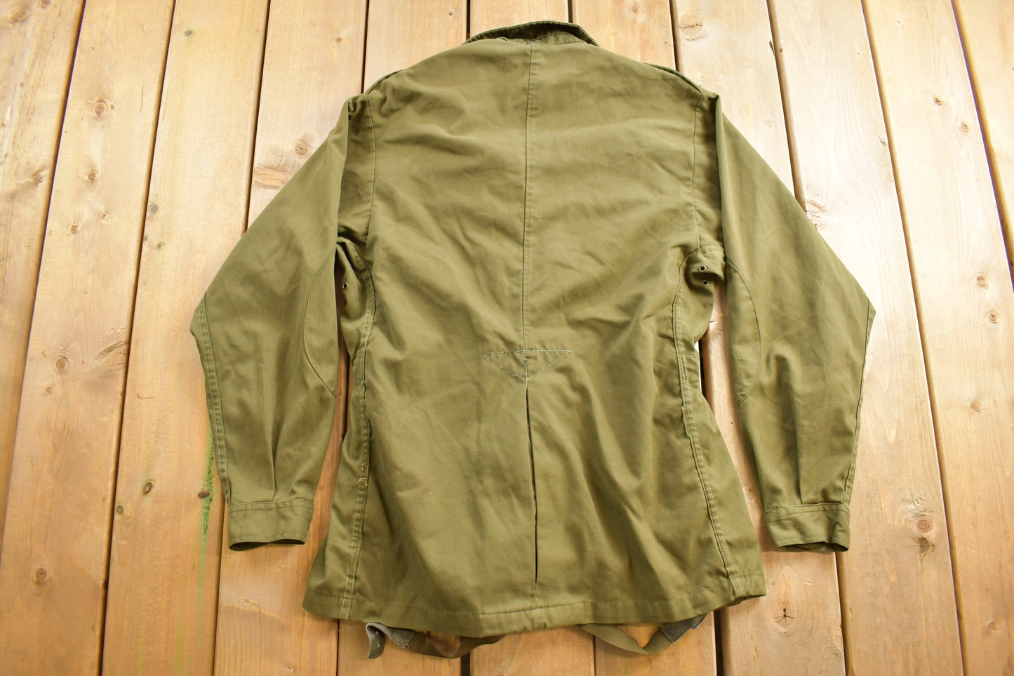 Vintage 1980s Military / Button Up Jacket / US Army Green / Vintage Army / Streetwear Fashion / Army Jacket