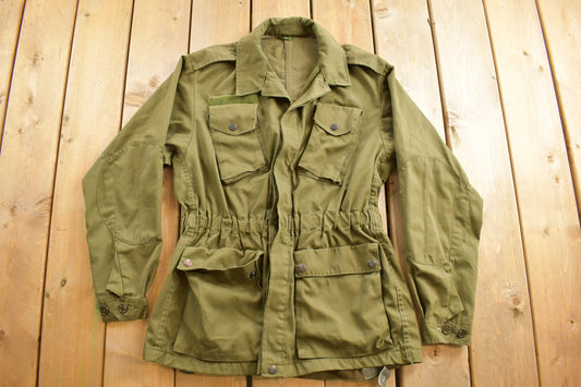 Vintage 1980s Military / Button Up Jacket / US Army Green / Vintage Army / Streetwear Fashion / Army Jacket